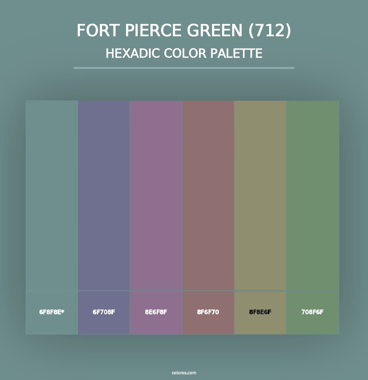 Fort Pierce Green (712) - Hexadic Color Palette