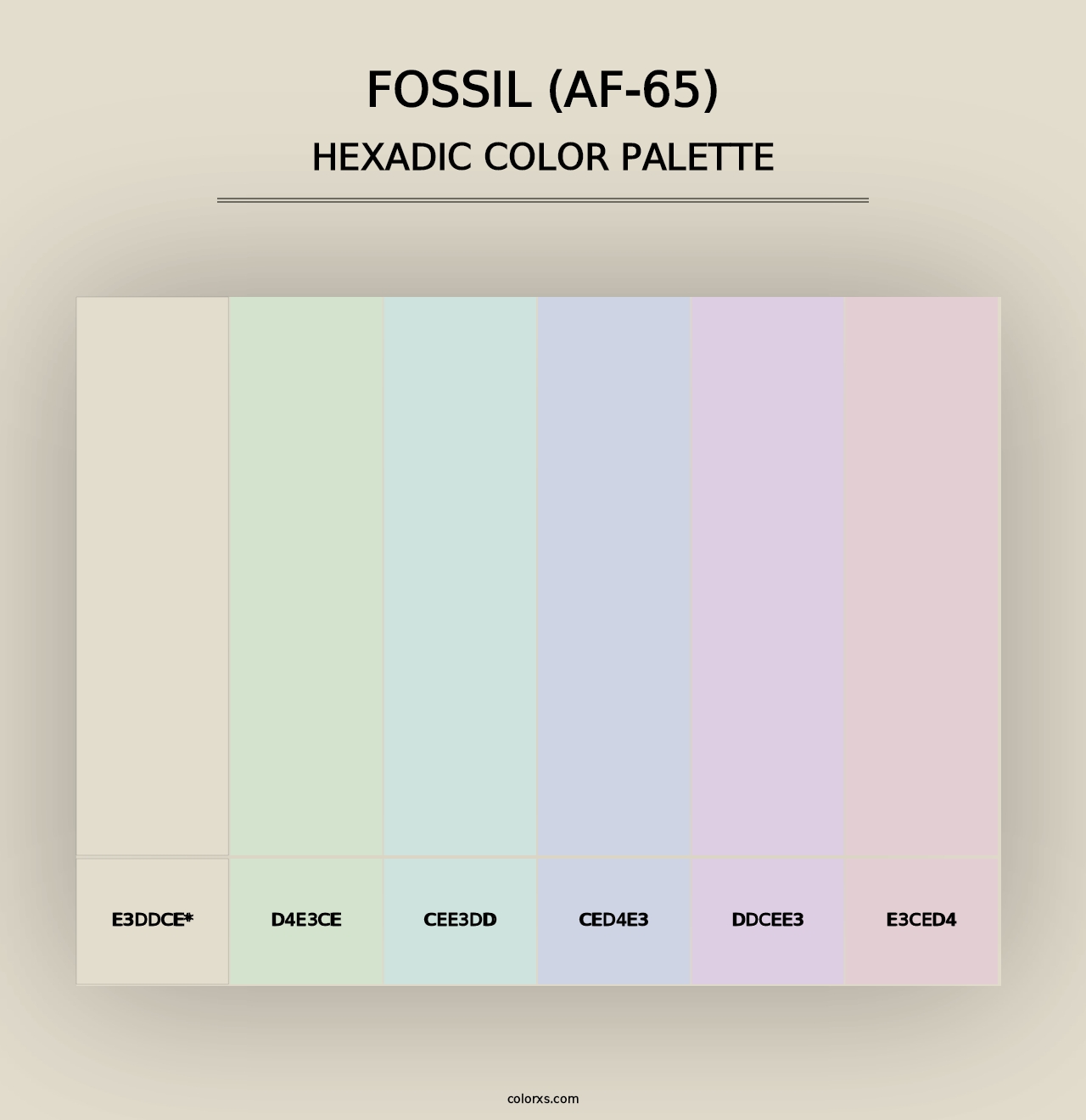 Fossil (AF-65) - Hexadic Color Palette