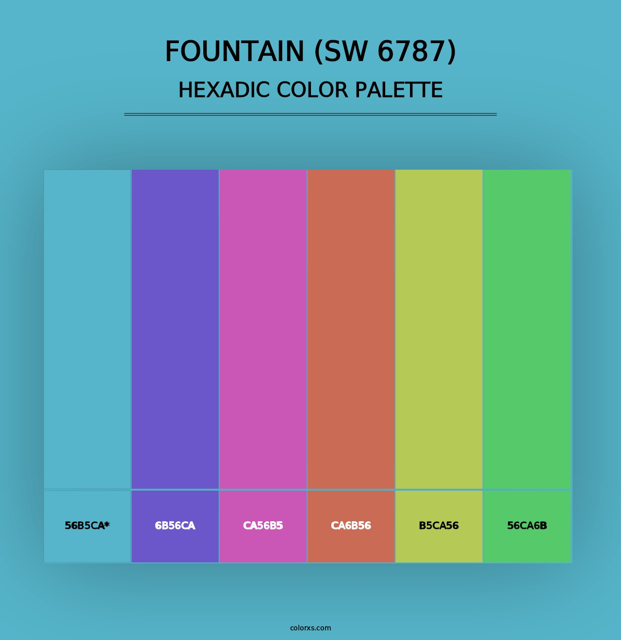 Fountain (SW 6787) - Hexadic Color Palette