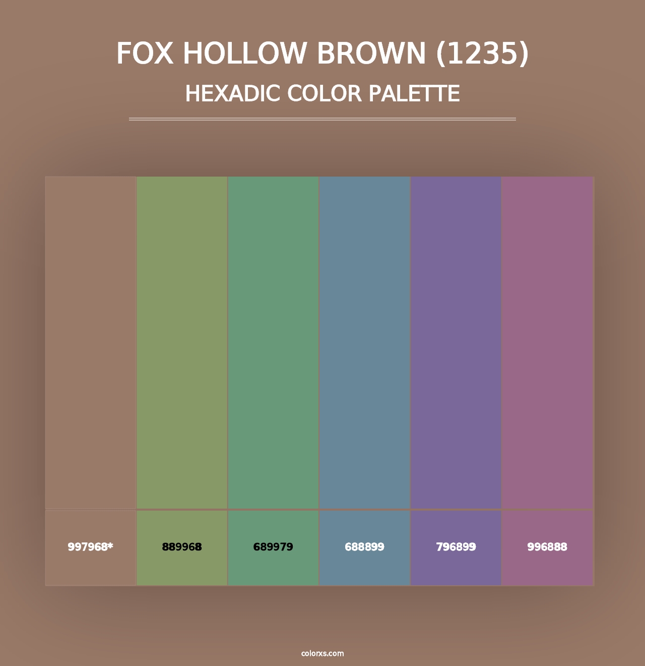 Fox Hollow Brown (1235) - Hexadic Color Palette