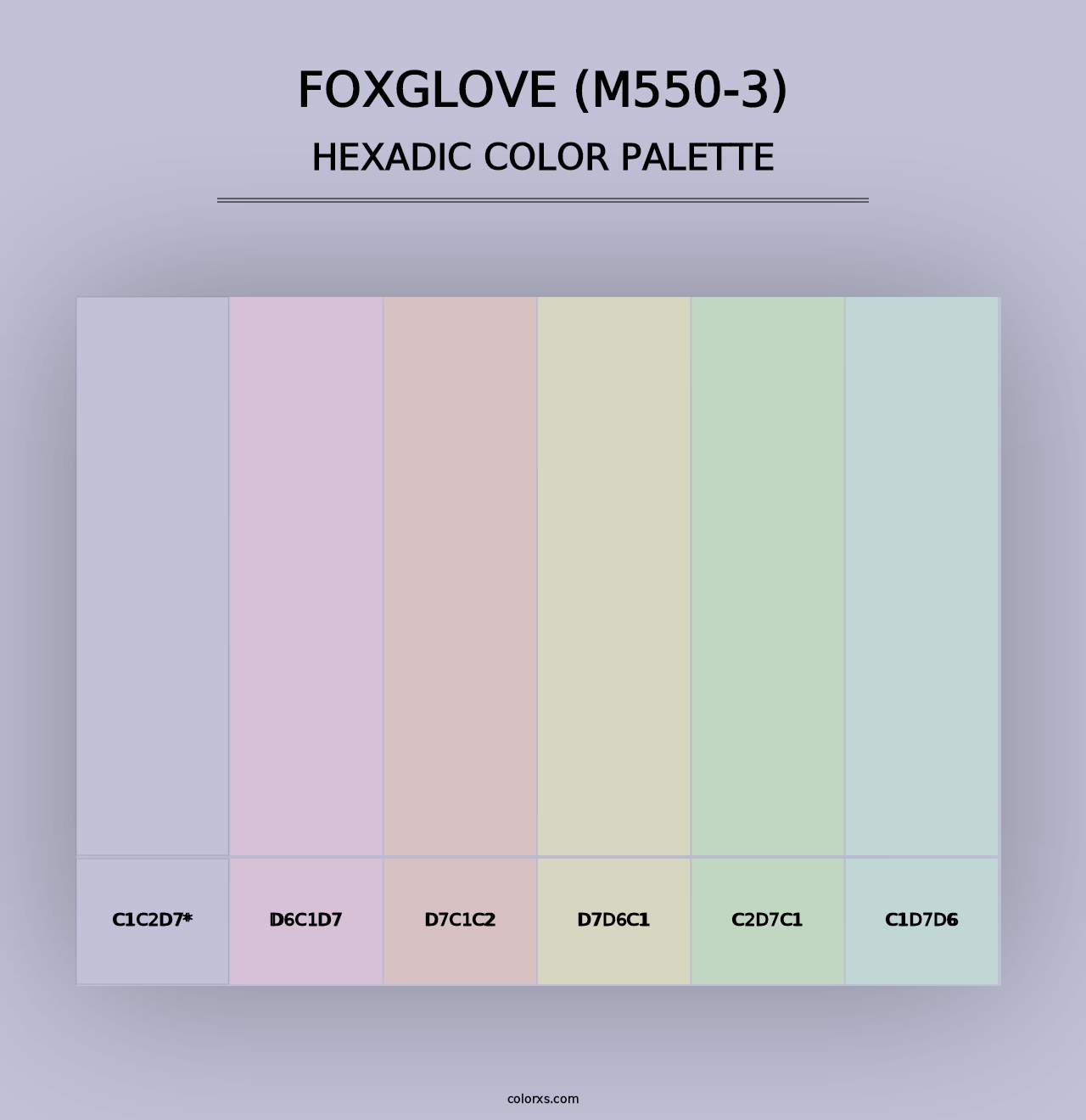 Foxglove (M550-3) - Hexadic Color Palette