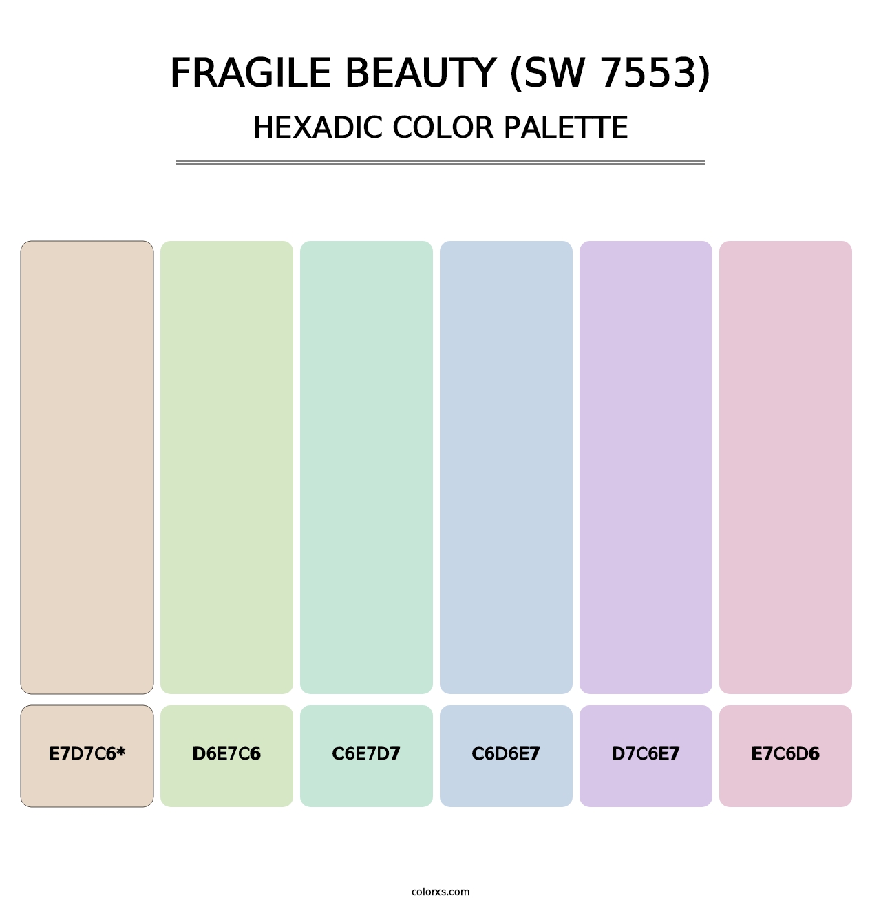 Fragile Beauty (SW 7553) - Hexadic Color Palette