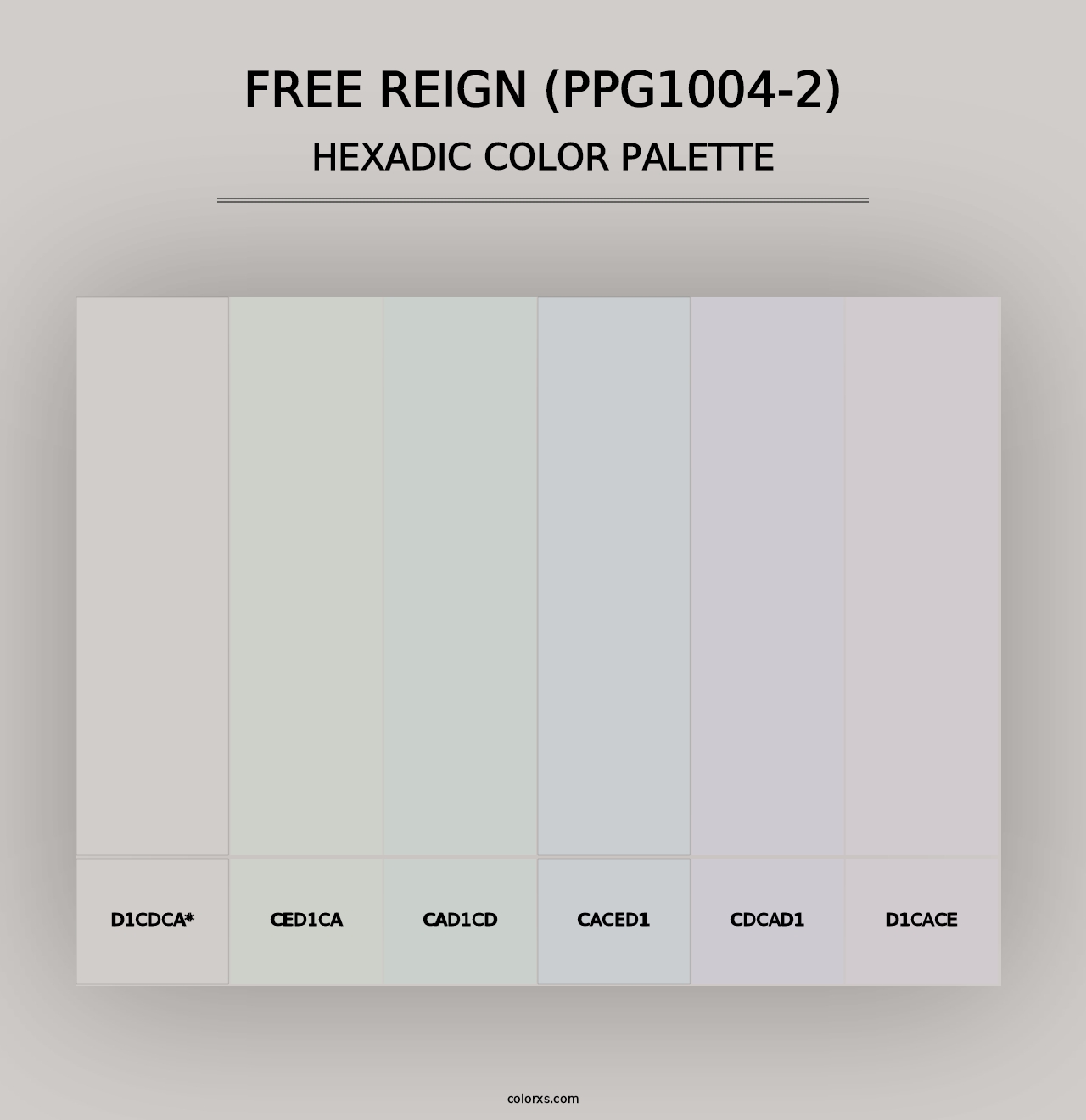 Free Reign (PPG1004-2) - Hexadic Color Palette