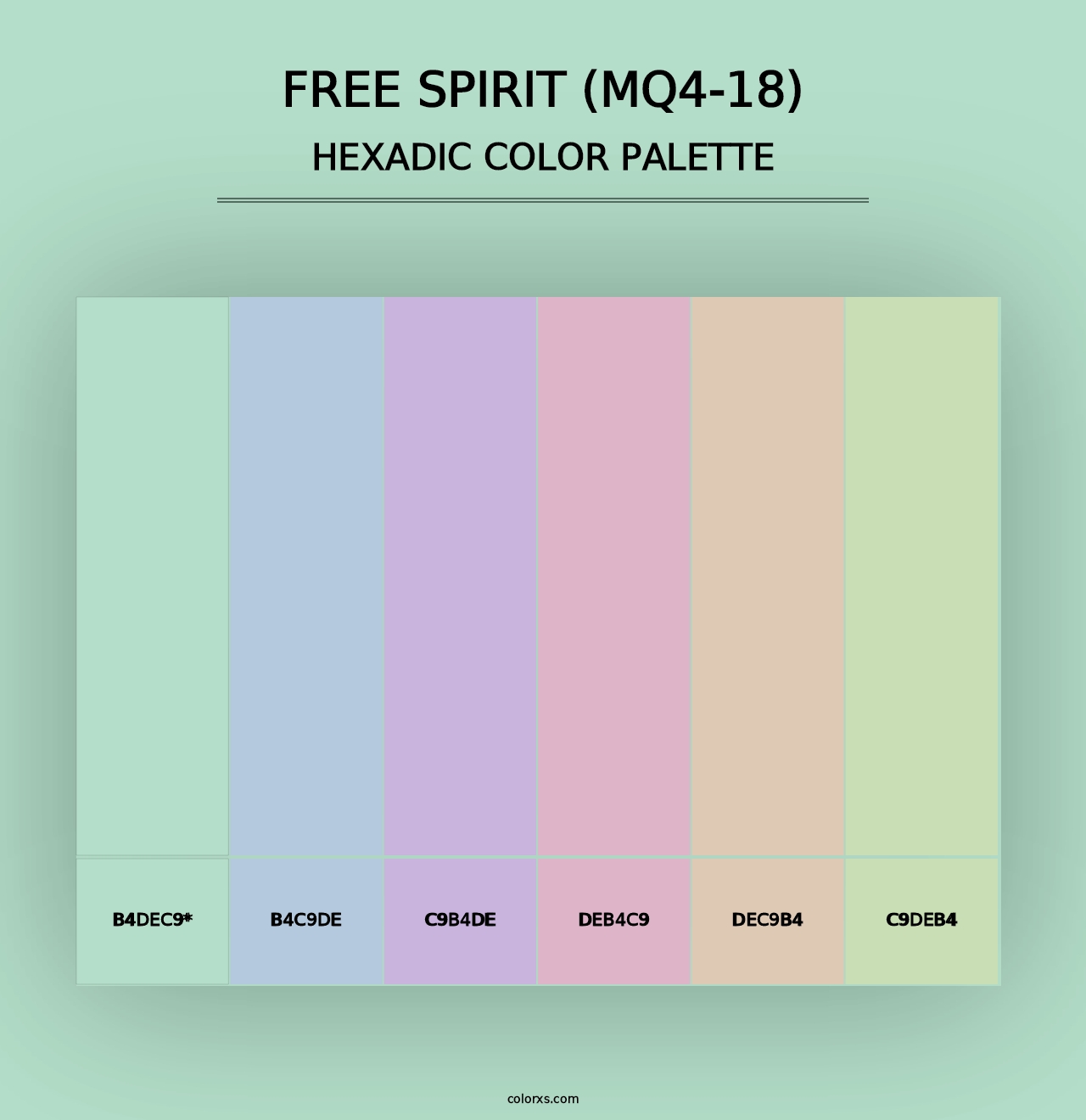 Free Spirit (MQ4-18) - Hexadic Color Palette