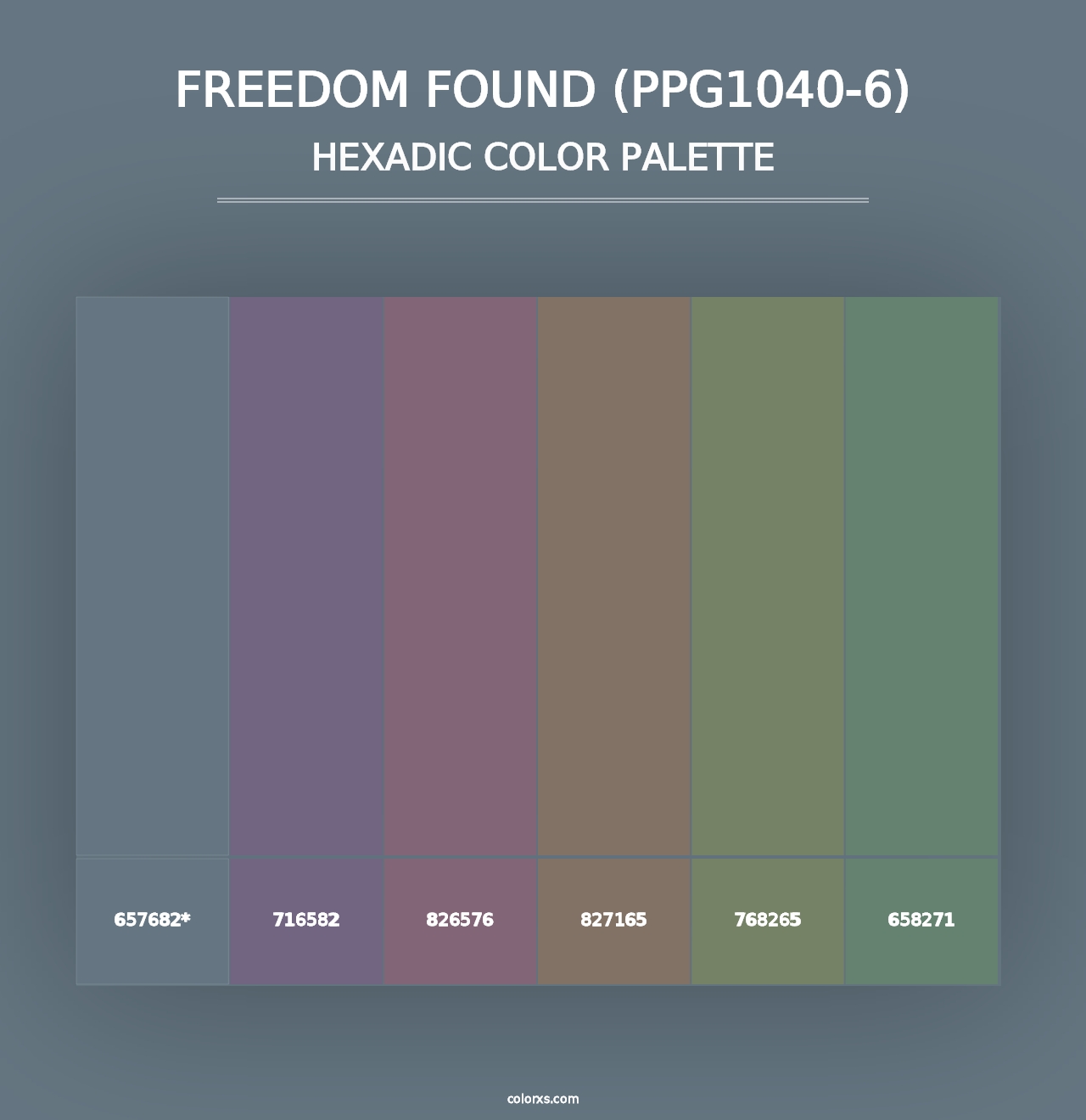 Freedom Found (PPG1040-6) - Hexadic Color Palette