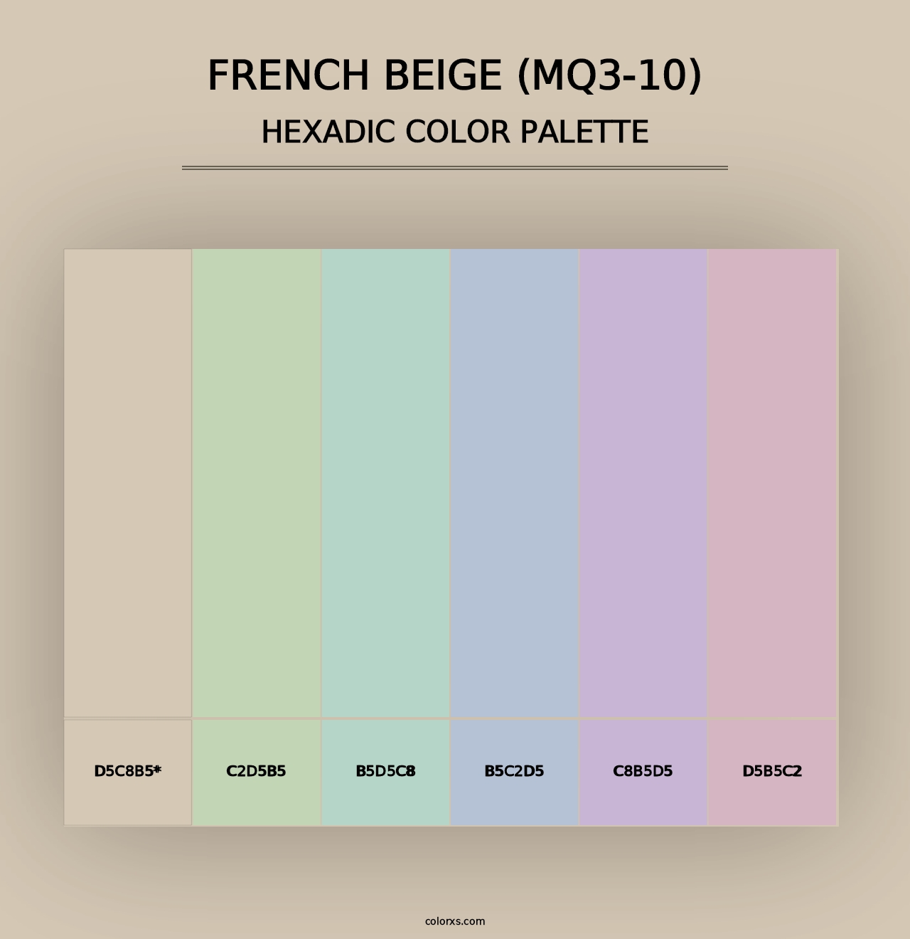 French Beige (MQ3-10) - Hexadic Color Palette