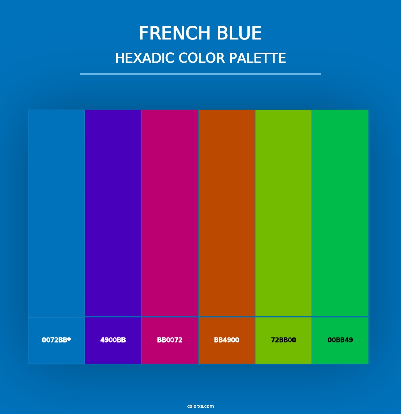 French Blue - Hexadic Color Palette