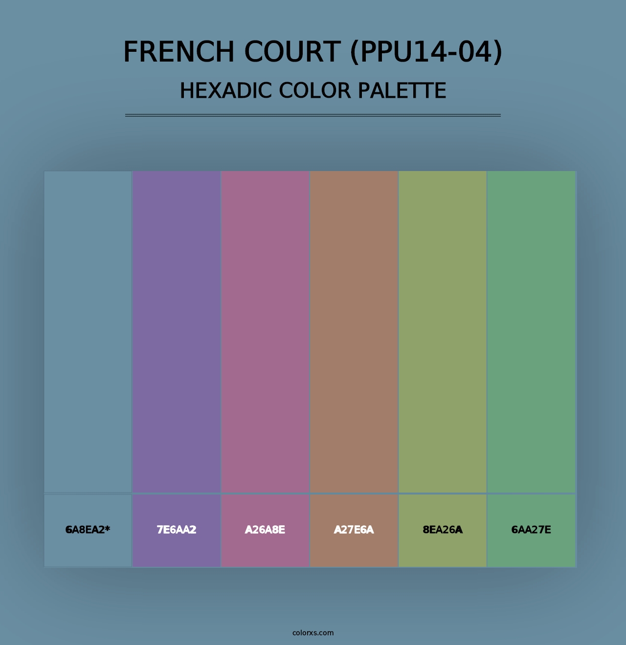 French Court (PPU14-04) - Hexadic Color Palette