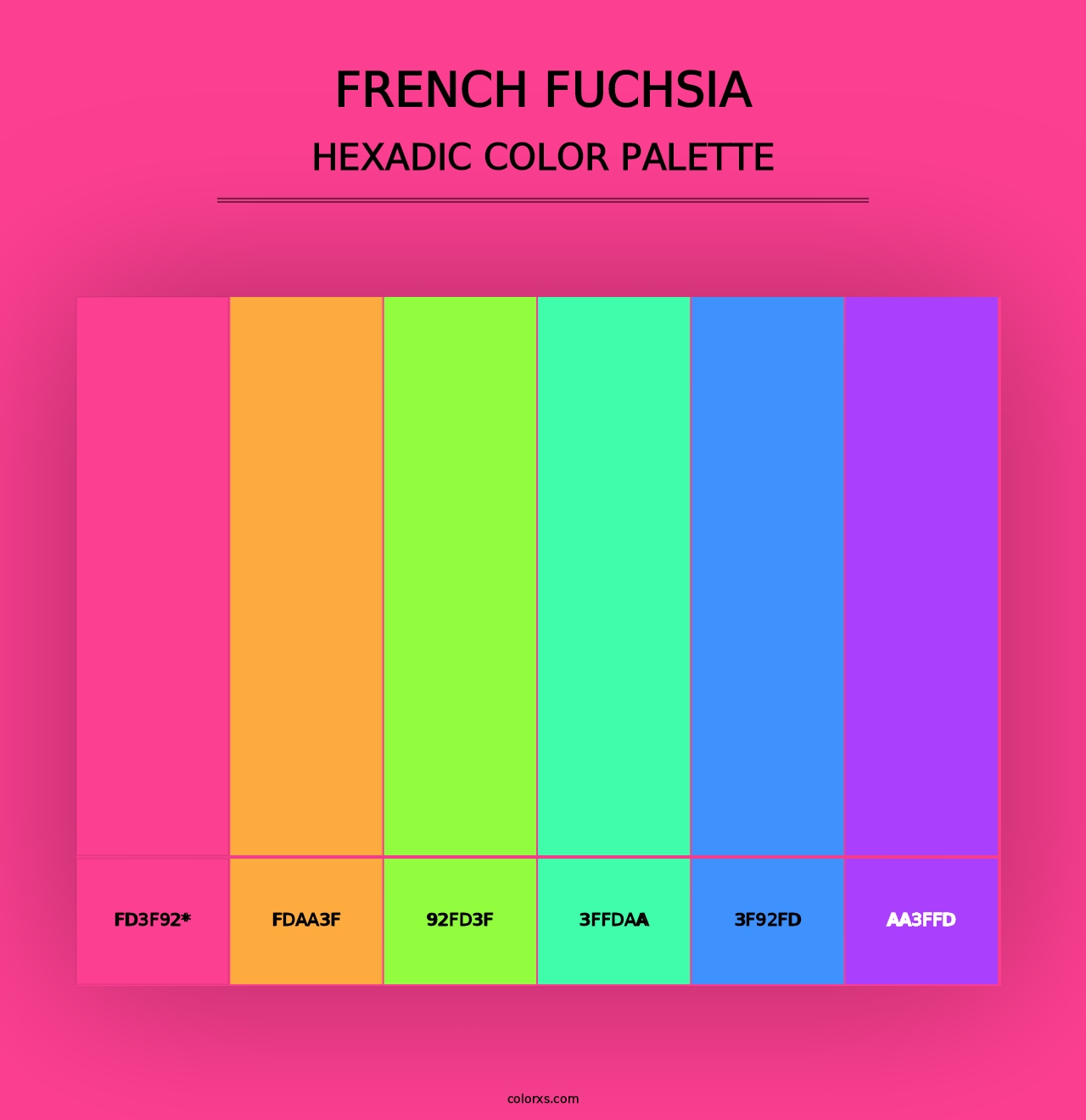 French Fuchsia - Hexadic Color Palette