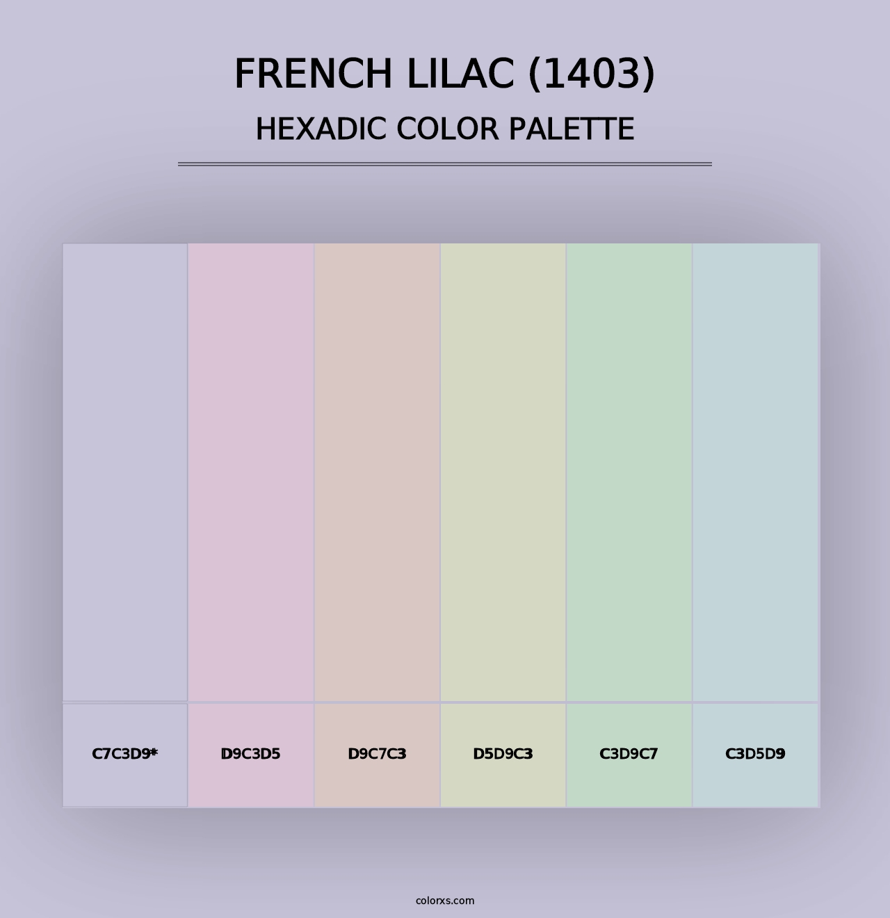 French Lilac (1403) - Hexadic Color Palette