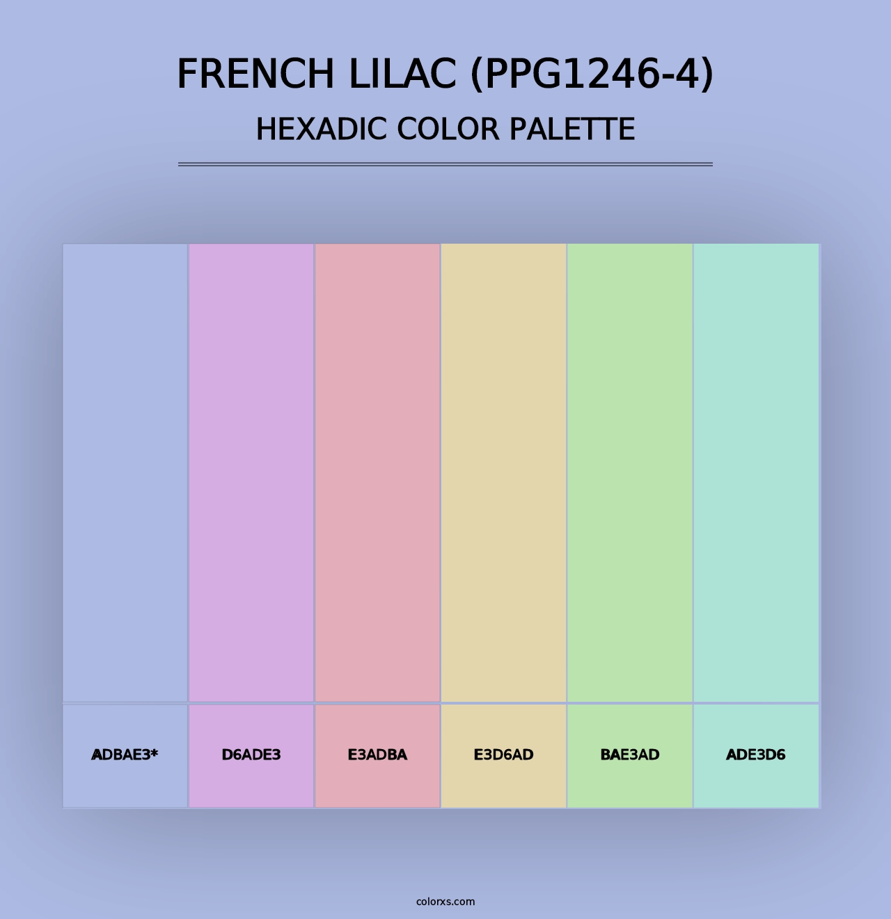 French Lilac (PPG1246-4) - Hexadic Color Palette