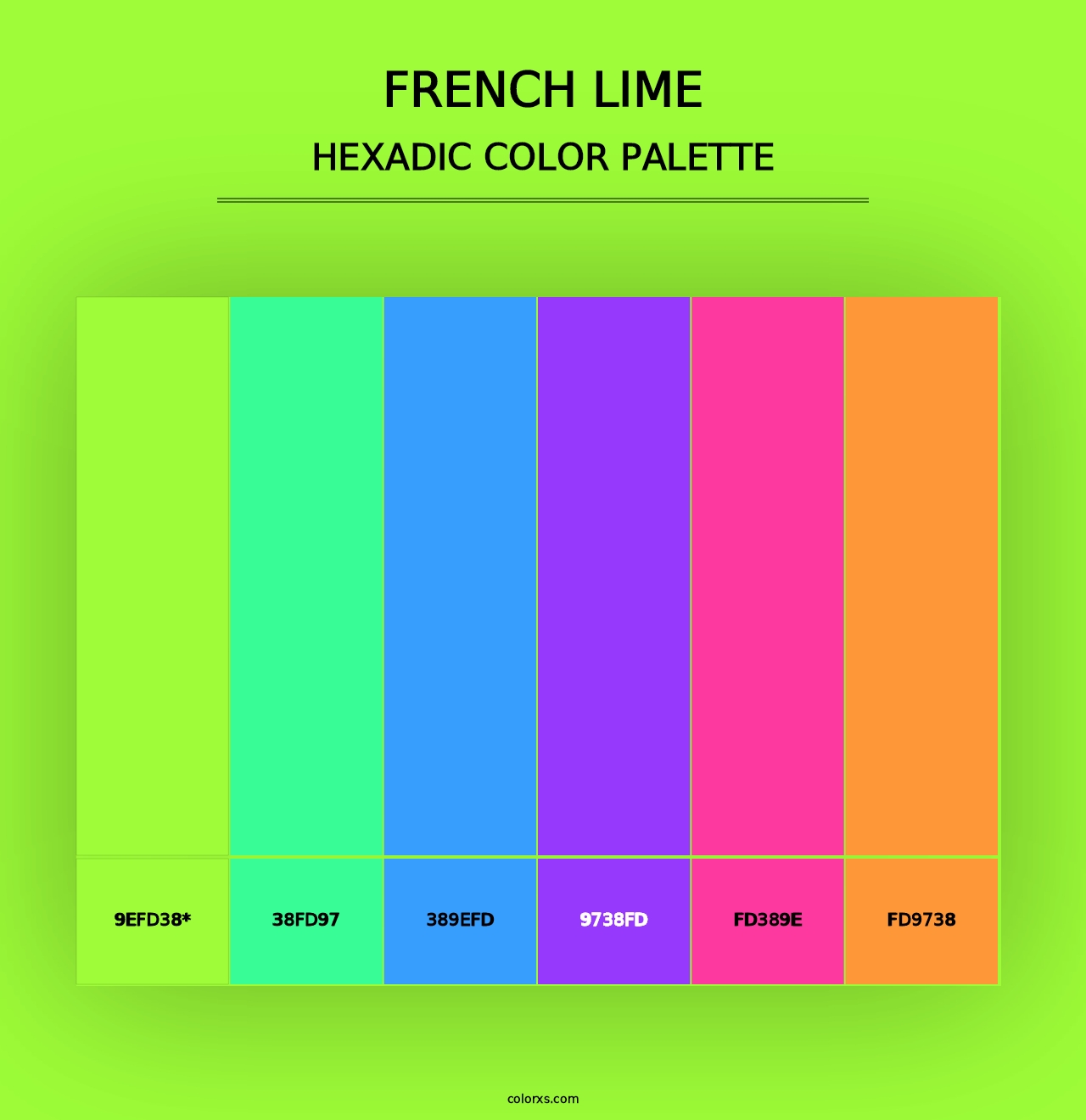 French Lime - Hexadic Color Palette