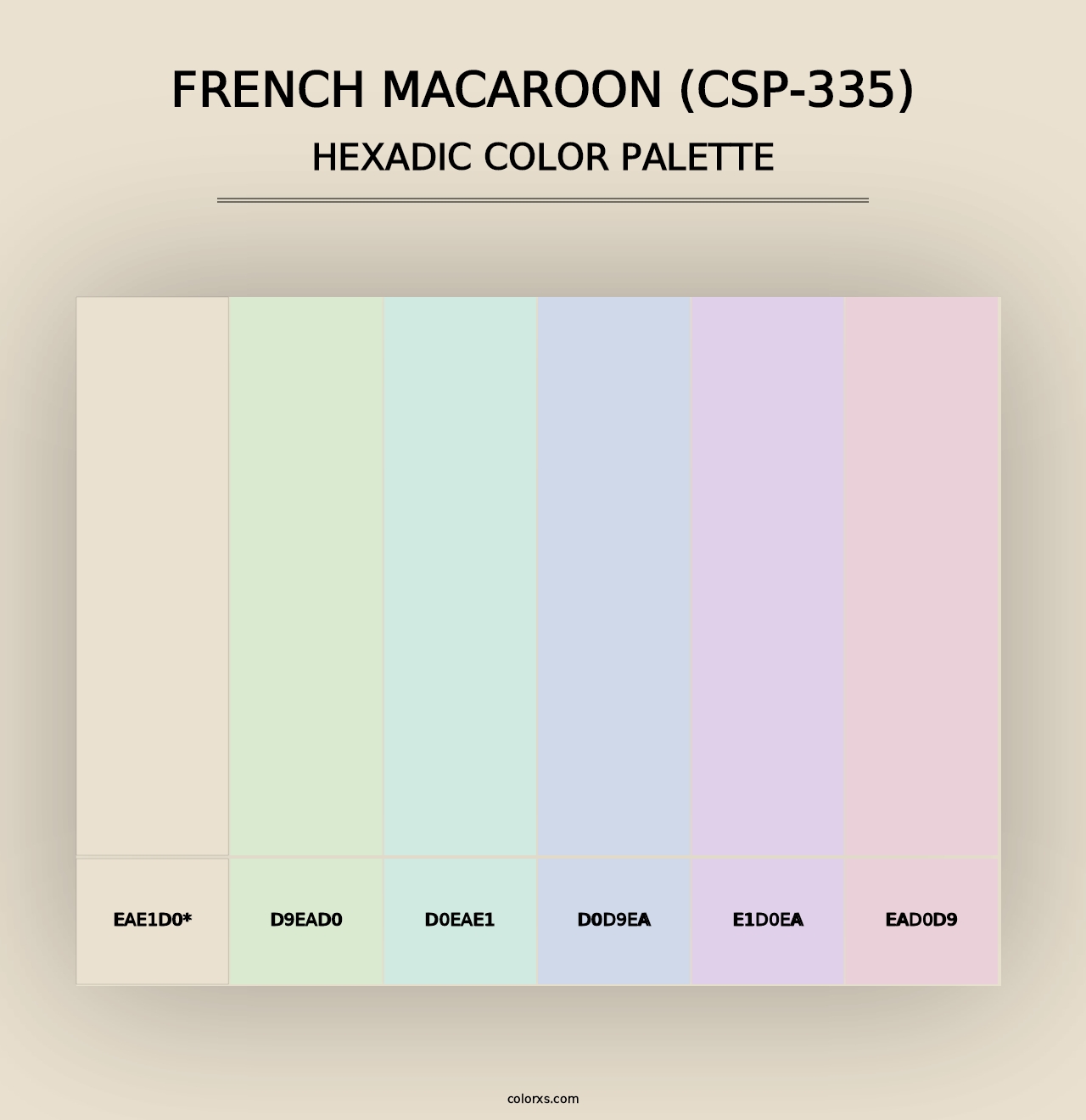 French Macaroon (CSP-335) - Hexadic Color Palette