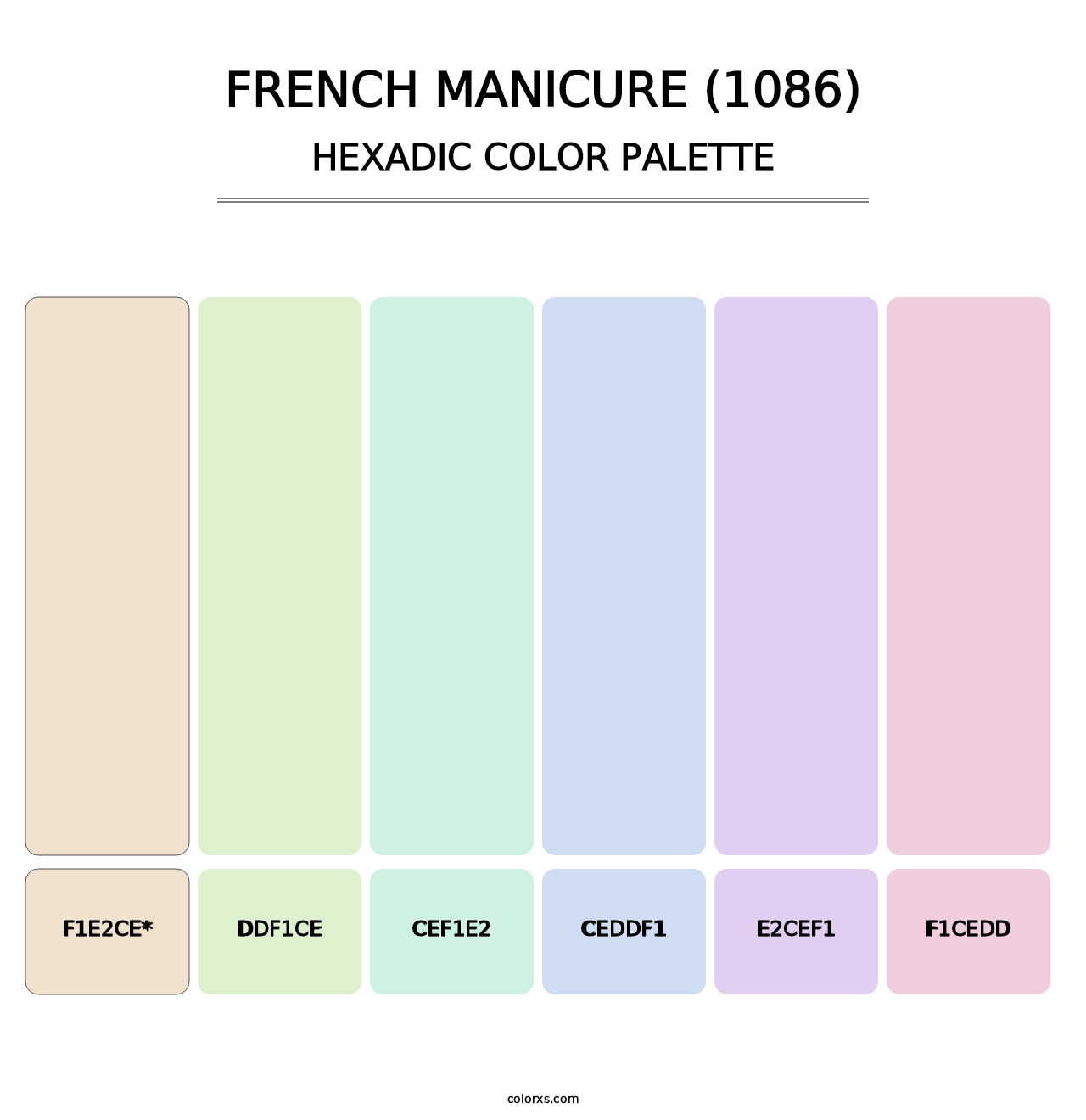 French Manicure (1086) - Hexadic Color Palette