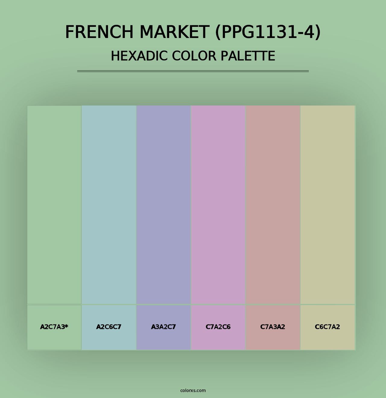 French Market (PPG1131-4) - Hexadic Color Palette