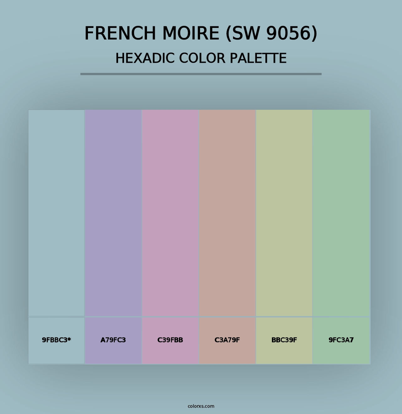 French Moire (SW 9056) - Hexadic Color Palette