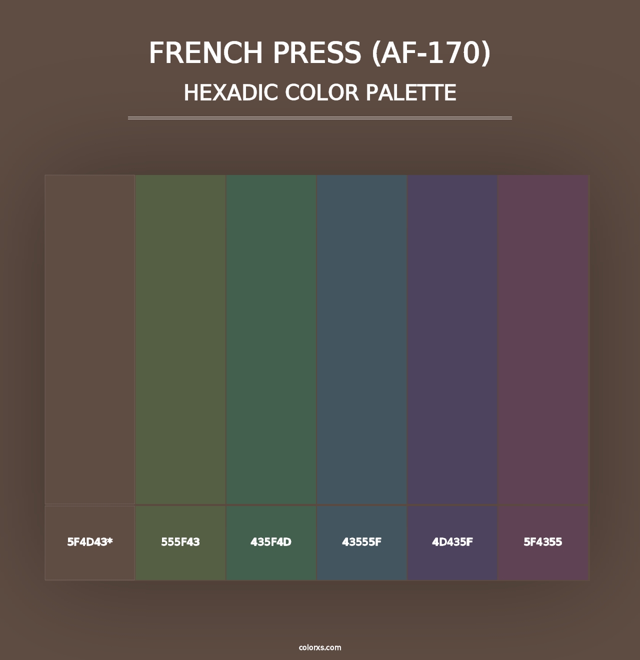 French Press (AF-170) - Hexadic Color Palette