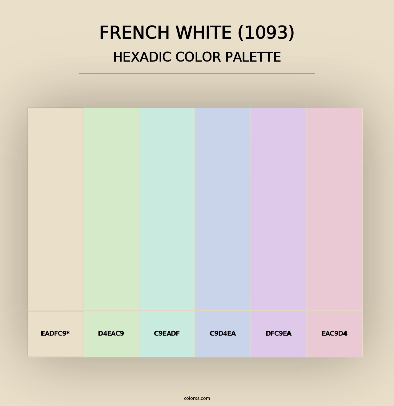 French White (1093) - Hexadic Color Palette