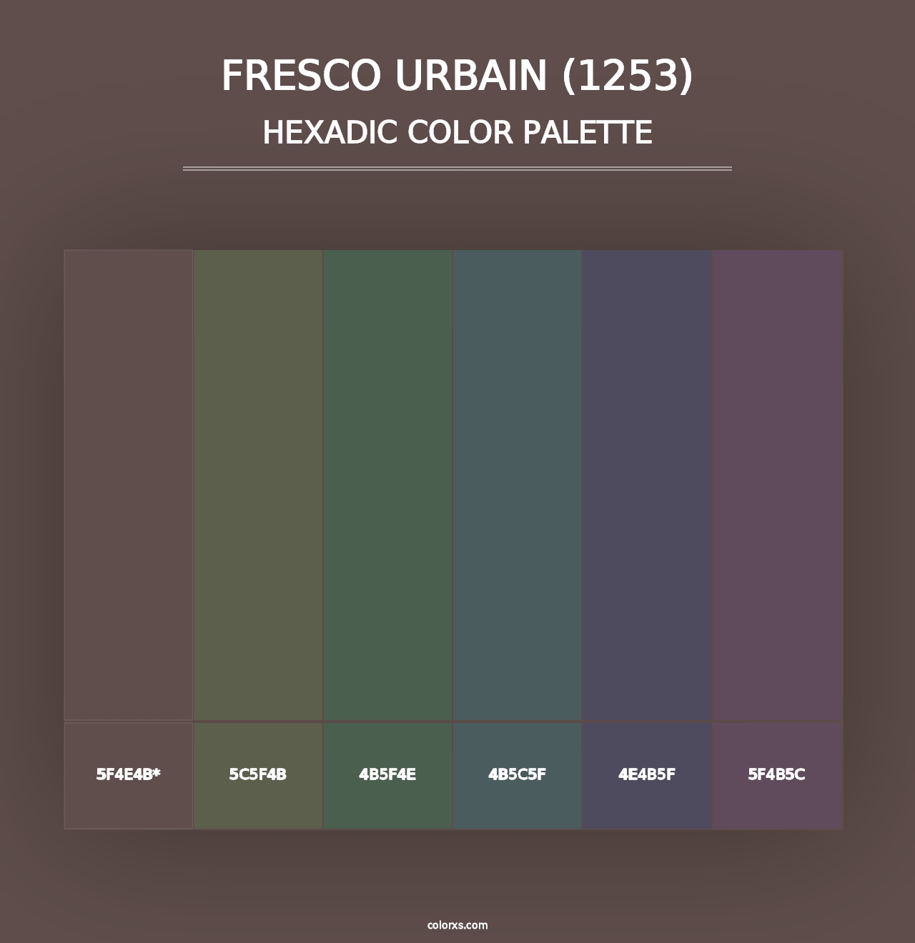 Fresco Urbain (1253) - Hexadic Color Palette