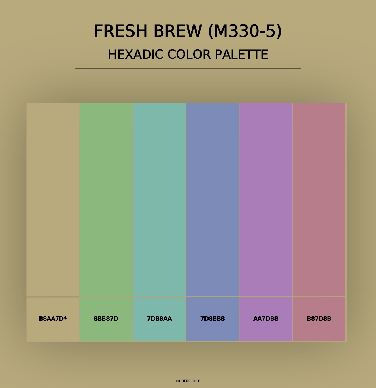 Fresh Brew (M330-5) - Hexadic Color Palette