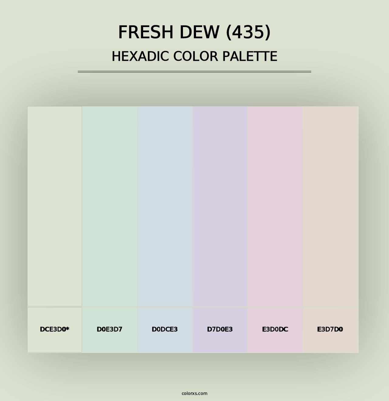 Fresh Dew (435) - Hexadic Color Palette