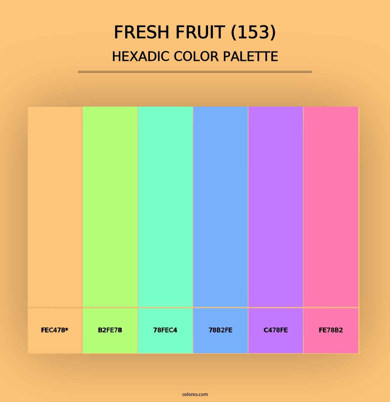 Fresh Fruit (153) - Hexadic Color Palette