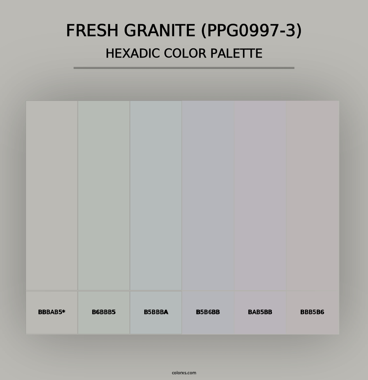 Fresh Granite (PPG0997-3) - Hexadic Color Palette