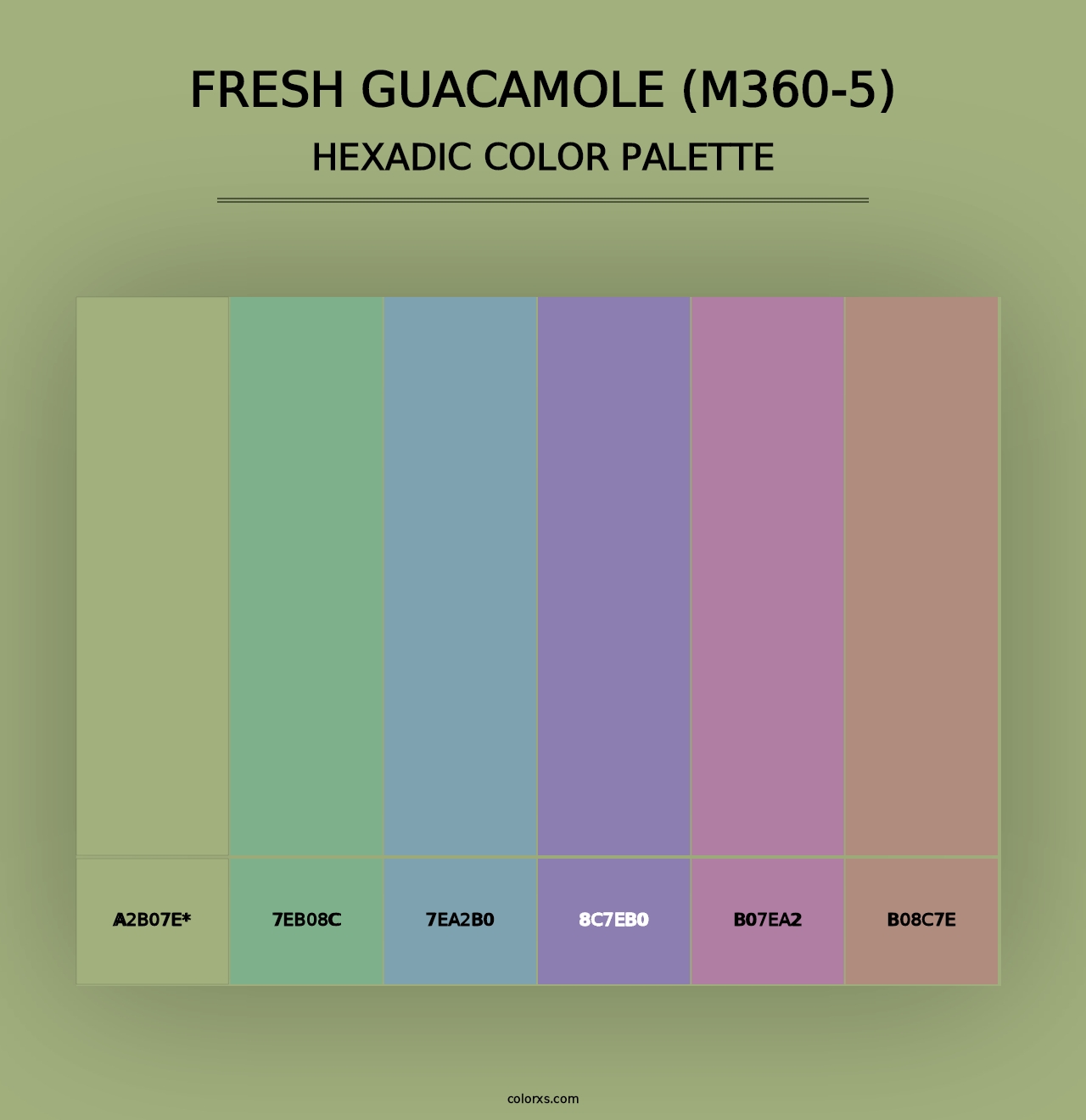 Fresh Guacamole (M360-5) - Hexadic Color Palette