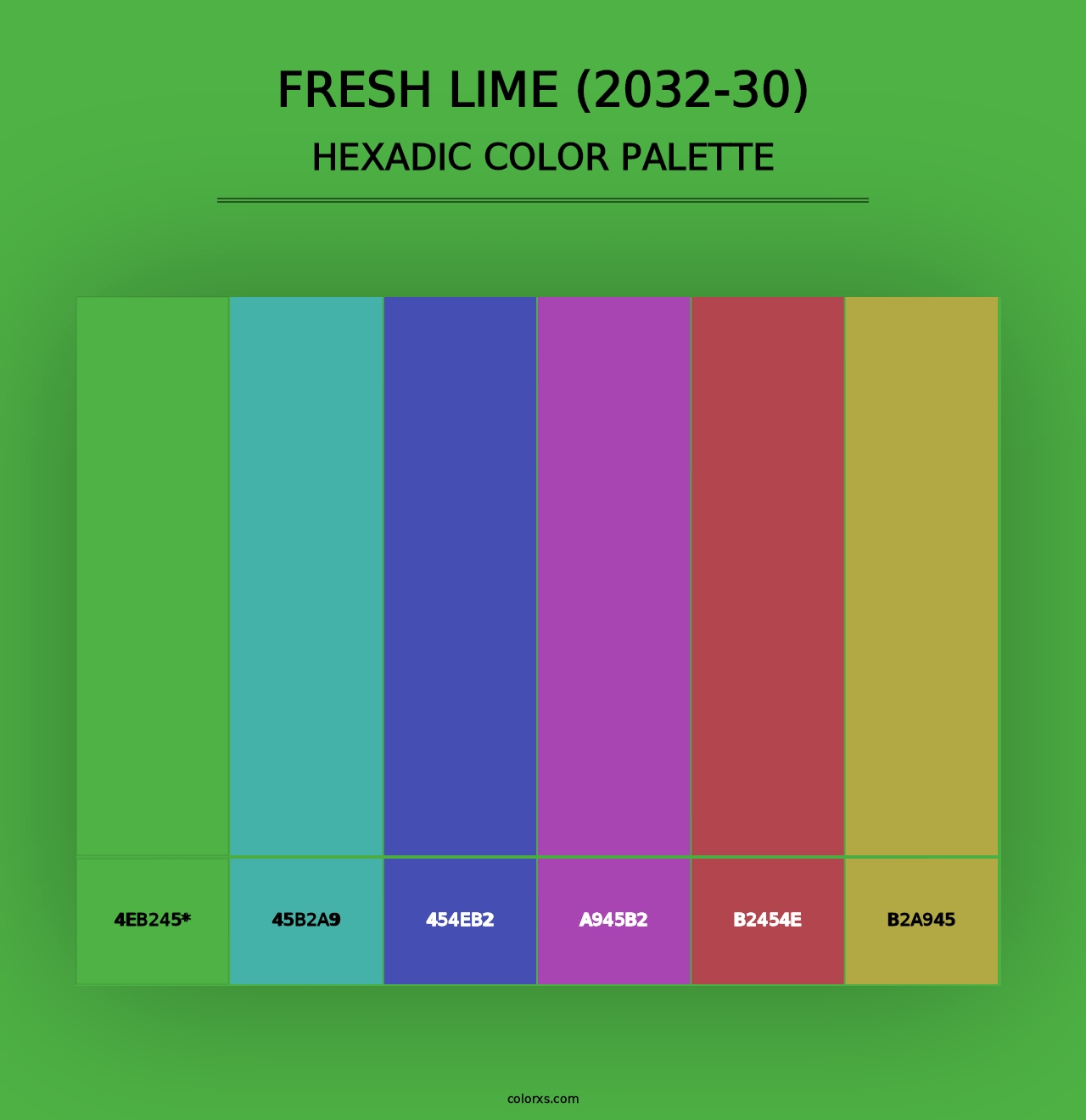 Fresh Lime (2032-30) - Hexadic Color Palette