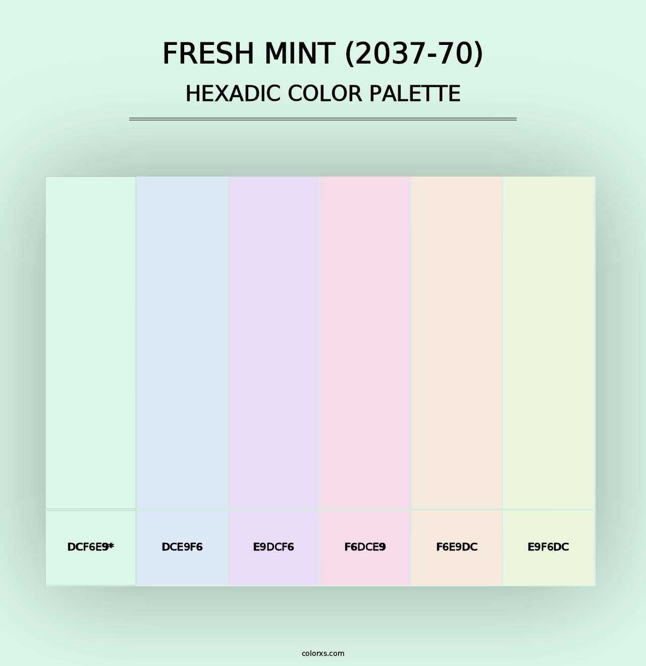 Fresh Mint (2037-70) - Hexadic Color Palette