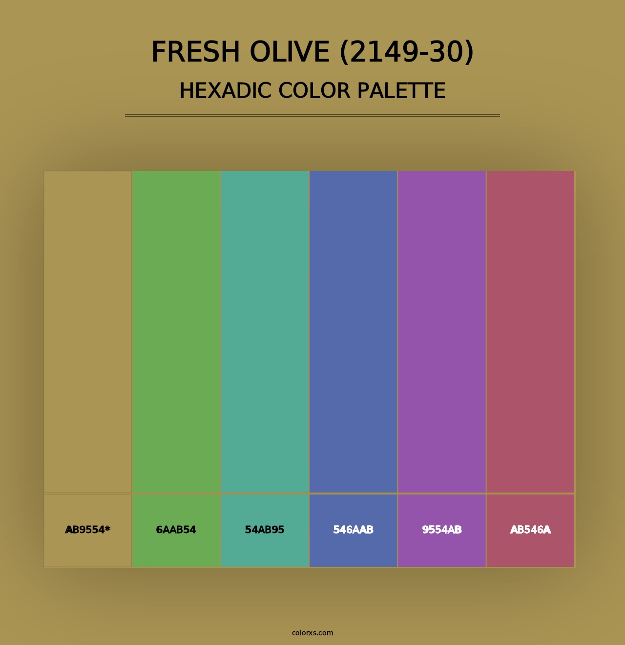 Fresh Olive (2149-30) - Hexadic Color Palette