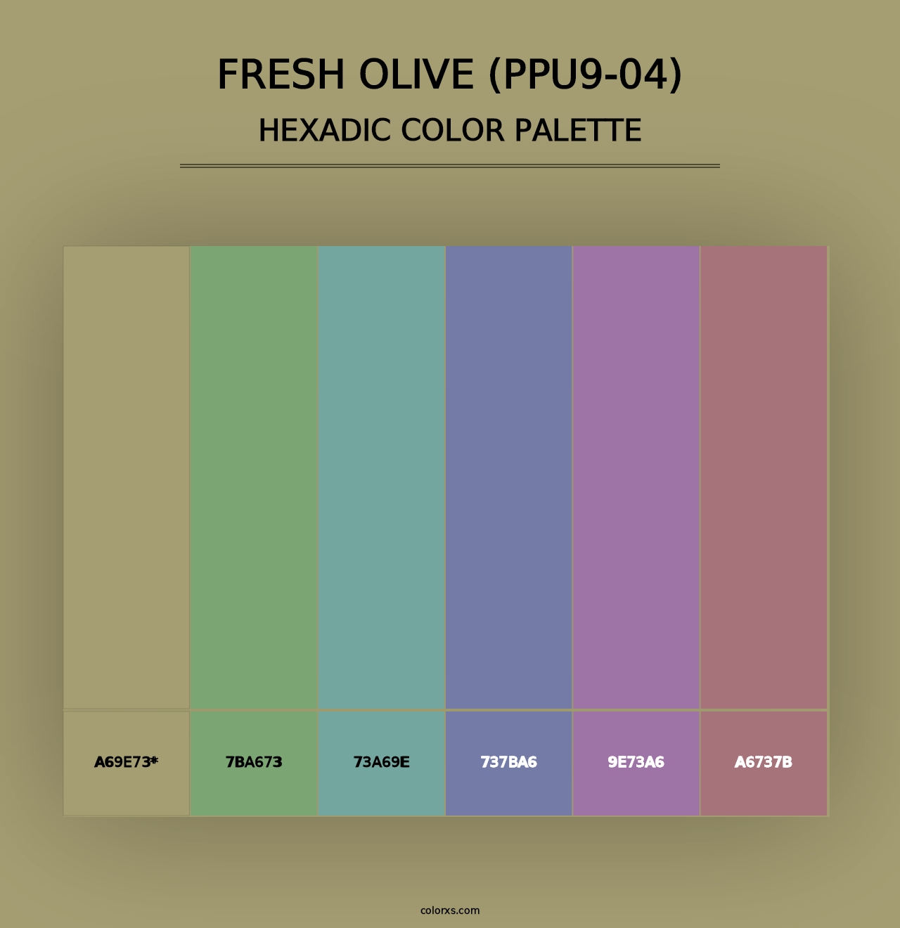 Fresh Olive (PPU9-04) - Hexadic Color Palette