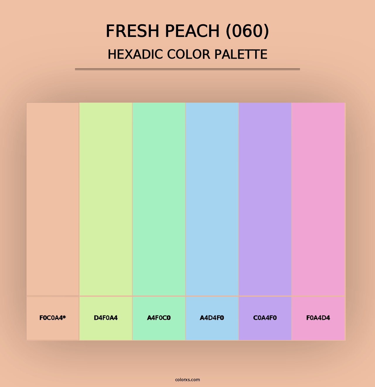 Fresh Peach (060) - Hexadic Color Palette