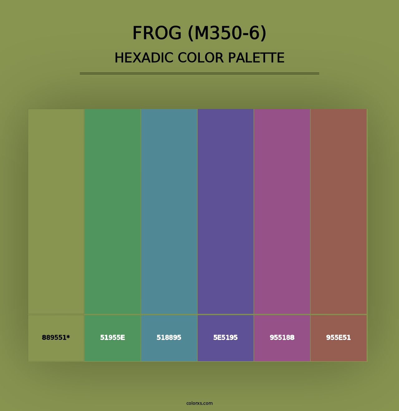 Frog (M350-6) - Hexadic Color Palette