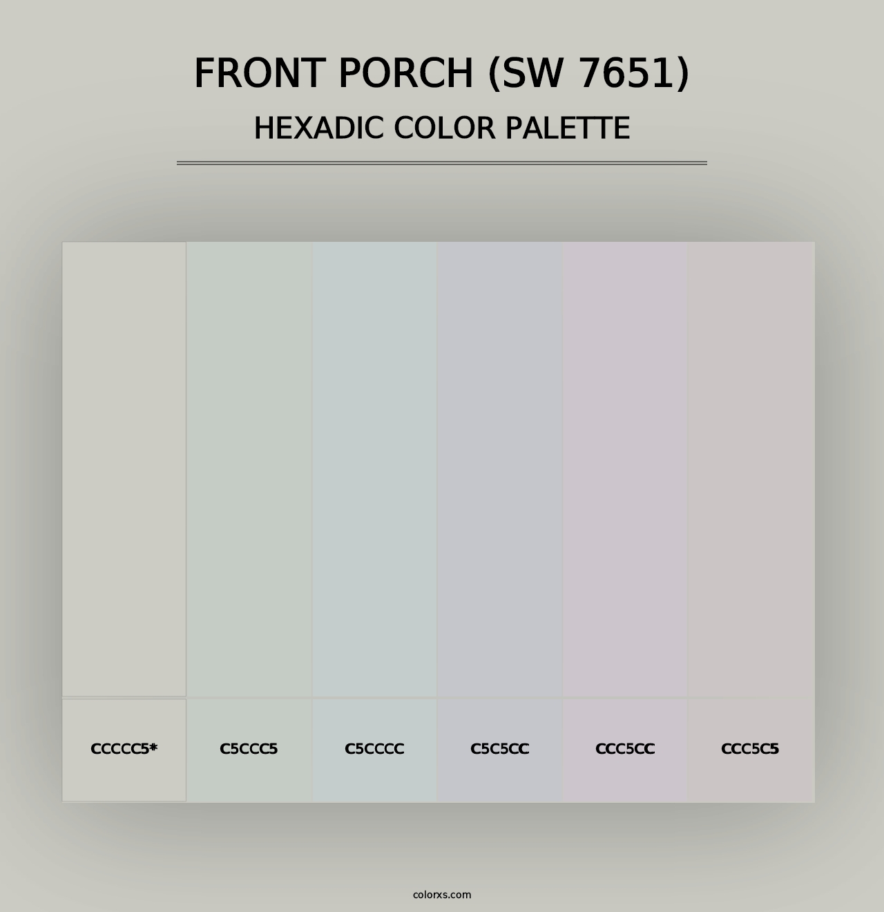 Front Porch (SW 7651) - Hexadic Color Palette