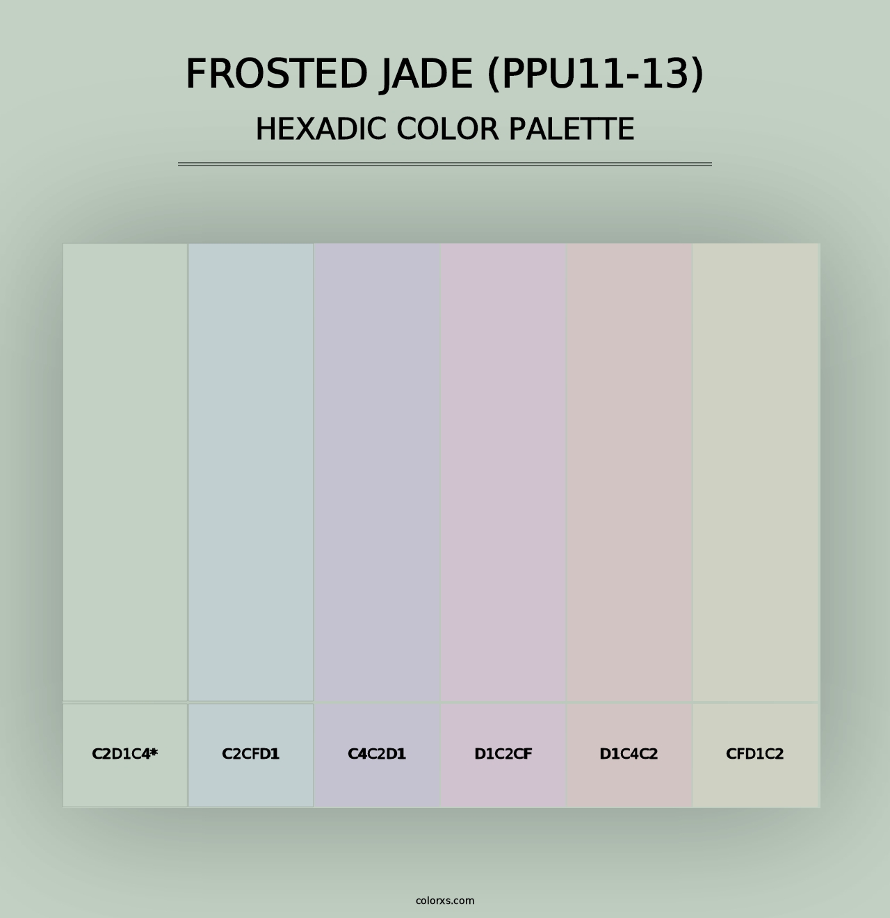 Frosted Jade (PPU11-13) - Hexadic Color Palette