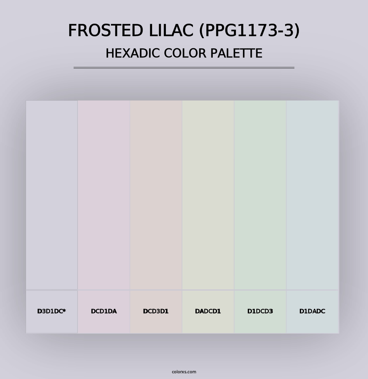 Frosted Lilac (PPG1173-3) - Hexadic Color Palette