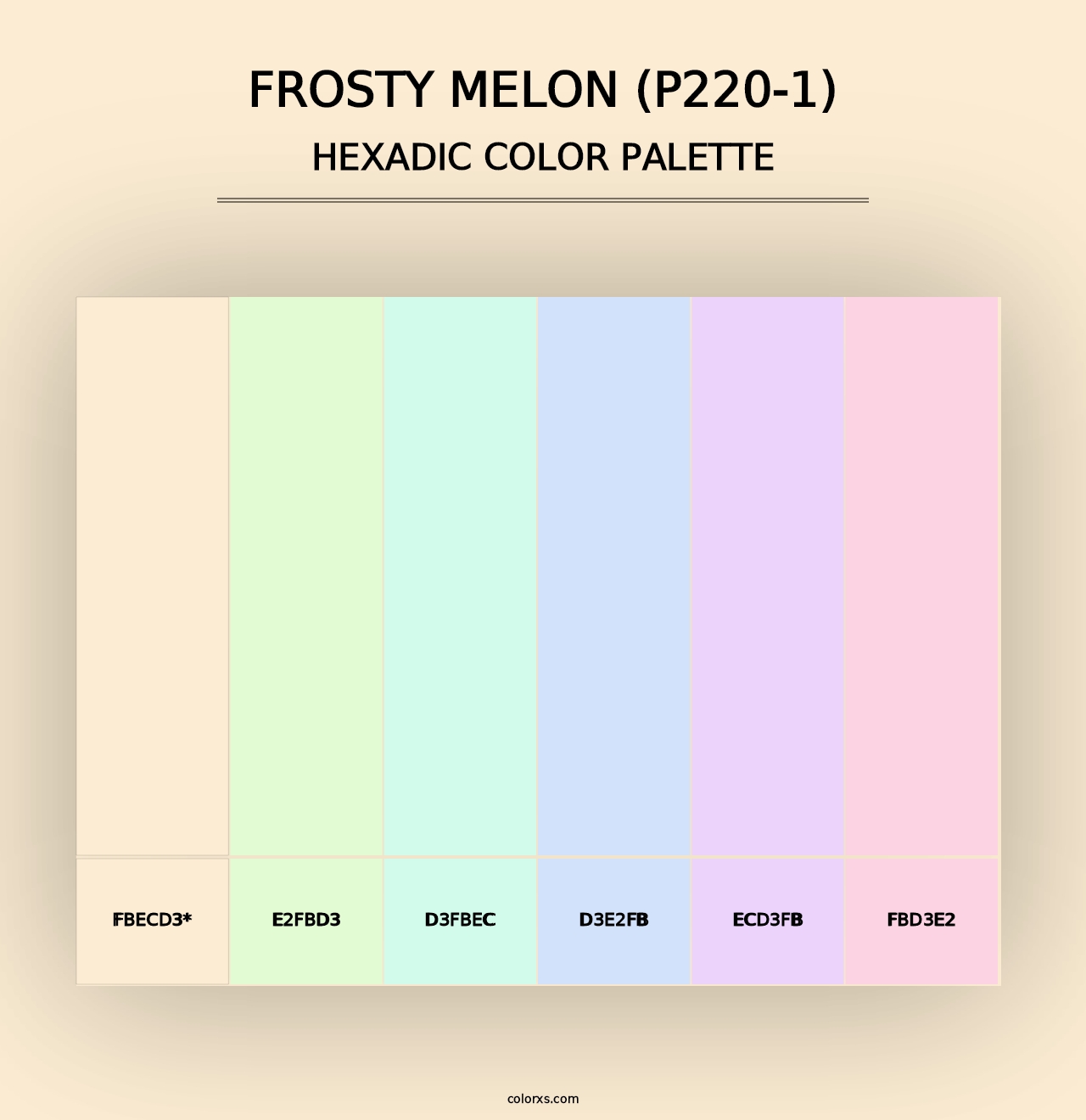 Frosty Melon (P220-1) - Hexadic Color Palette