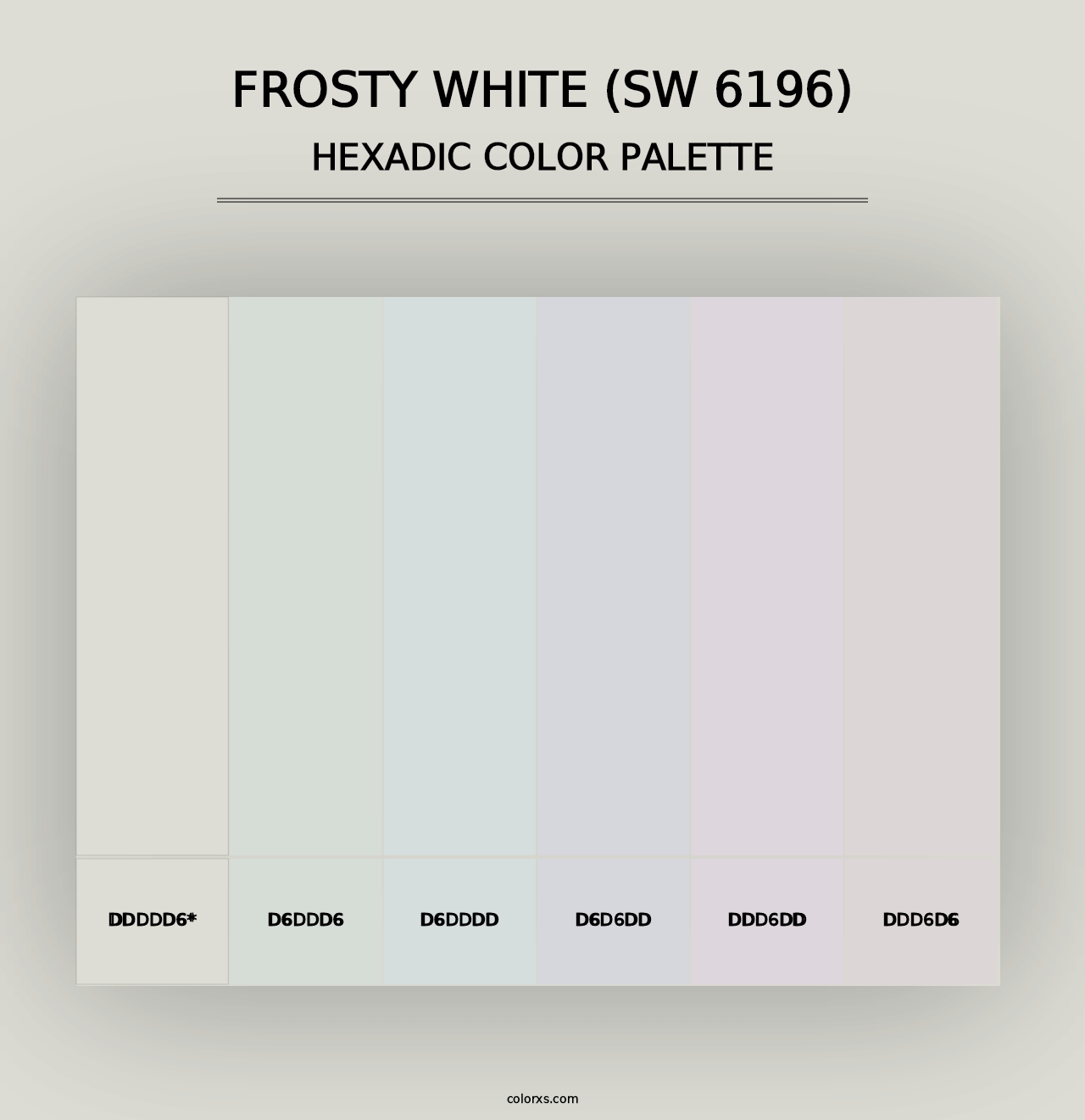 Frosty White (SW 6196) - Hexadic Color Palette