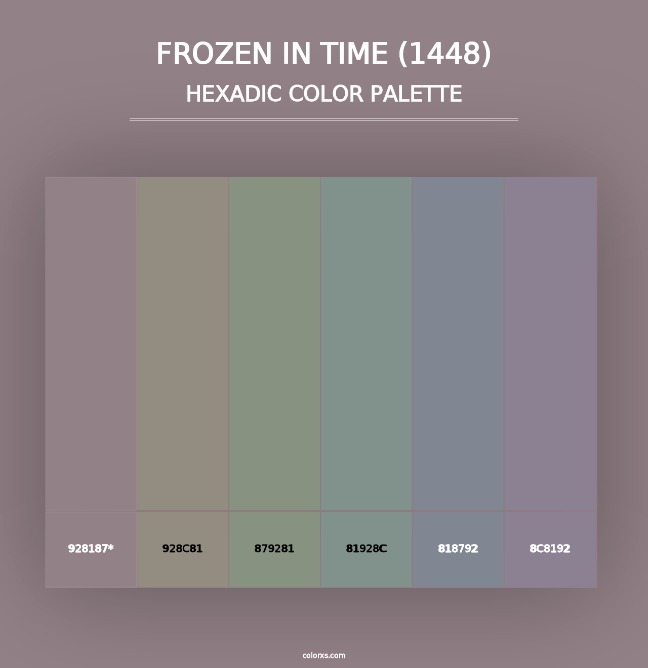 Frozen in Time (1448) - Hexadic Color Palette