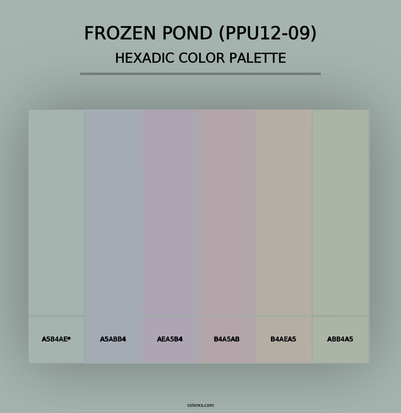 Frozen Pond (PPU12-09) - Hexadic Color Palette