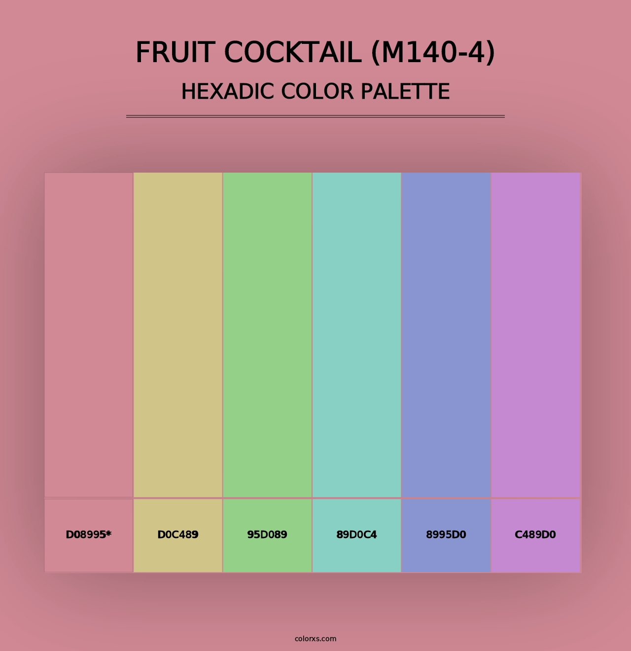 Fruit Cocktail (M140-4) - Hexadic Color Palette