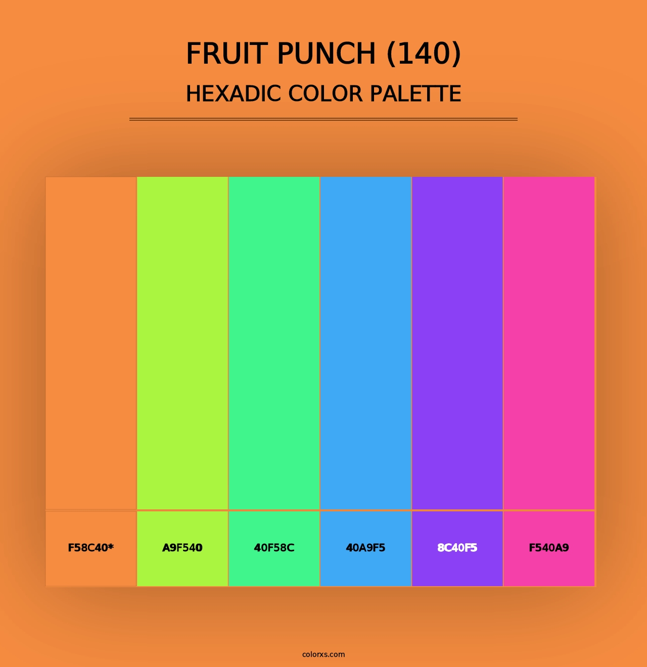 Fruit Punch (140) - Hexadic Color Palette