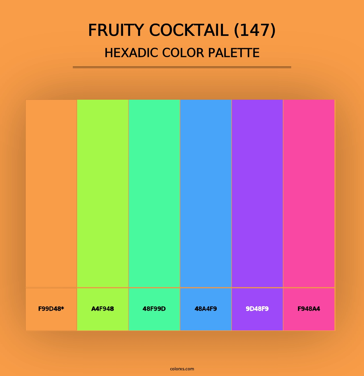 Fruity Cocktail (147) - Hexadic Color Palette