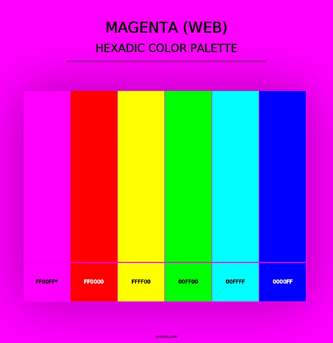 Magenta (Web) - Hexadic Color Palette