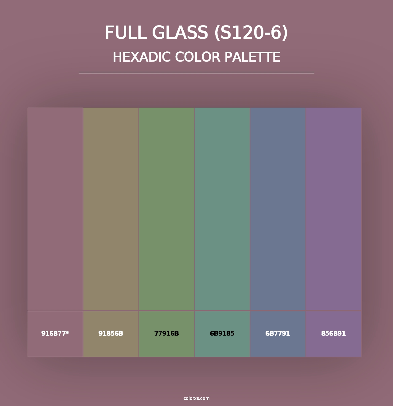 Full Glass (S120-6) - Hexadic Color Palette