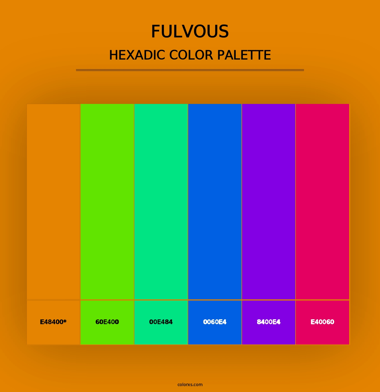 Fulvous - Hexadic Color Palette