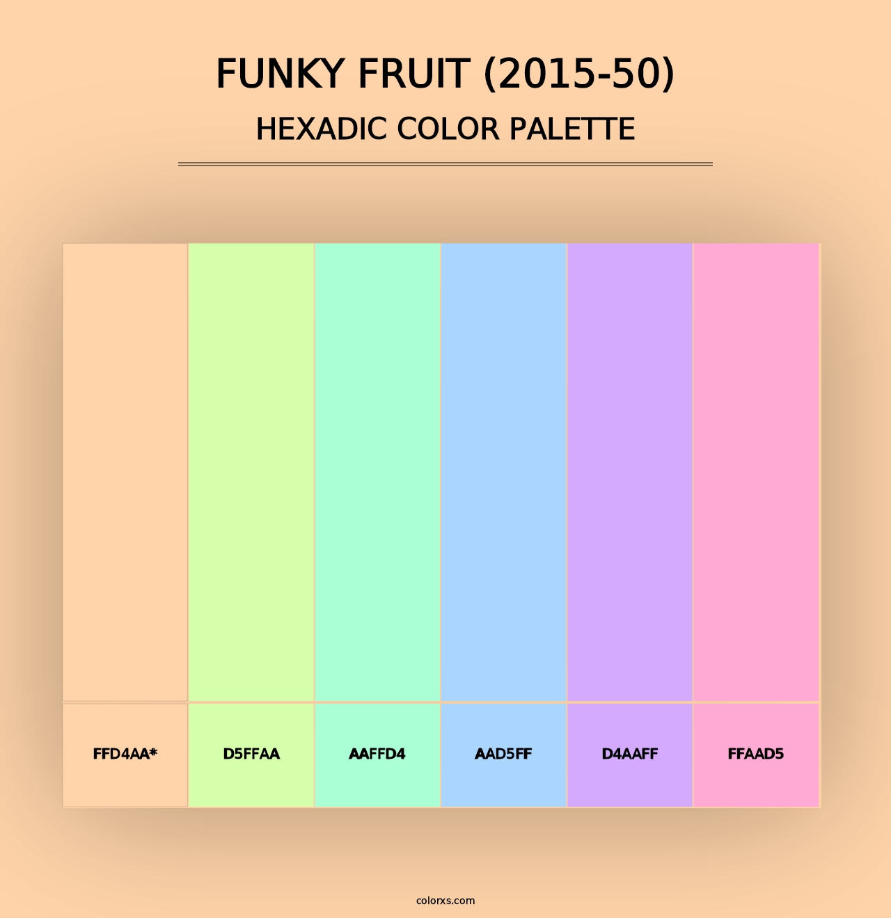 Funky Fruit (2015-50) - Hexadic Color Palette