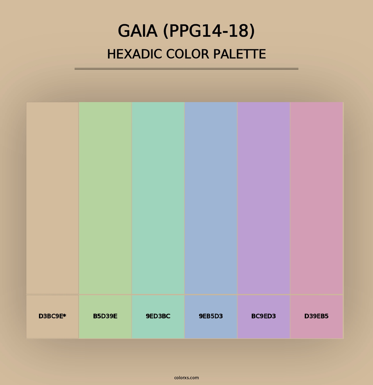 Gaia (PPG14-18) - Hexadic Color Palette