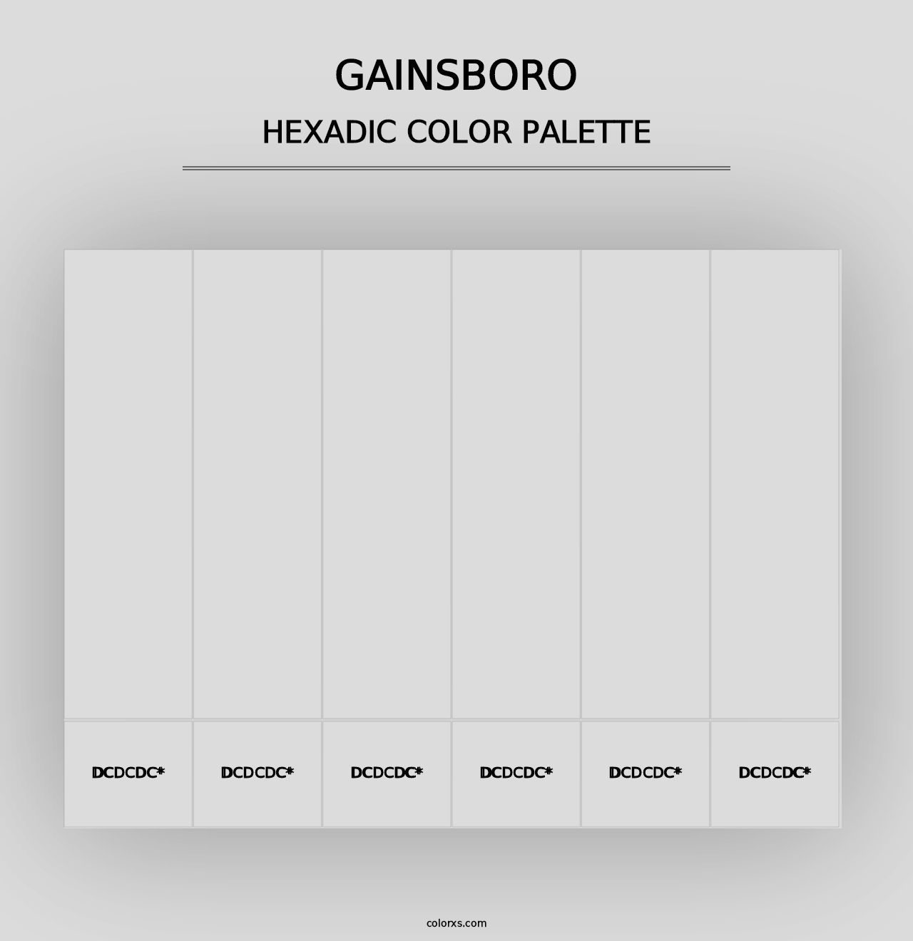 Gainsboro - Hexadic Color Palette